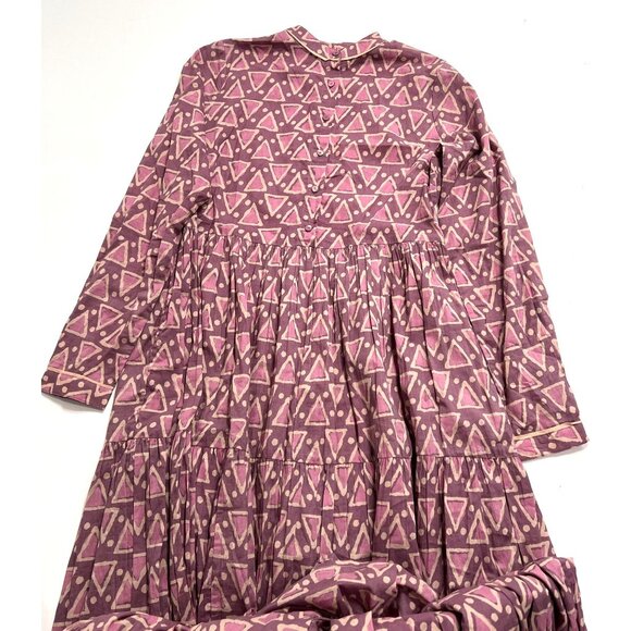 Maria de la Orden Maxi Dress in Purple Geo Print - Picture 3 of 5